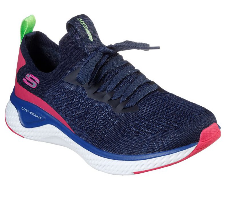 Skechers Solar Fuse - Womens Sneakers Navy/Multicolor [AU-WD2677]